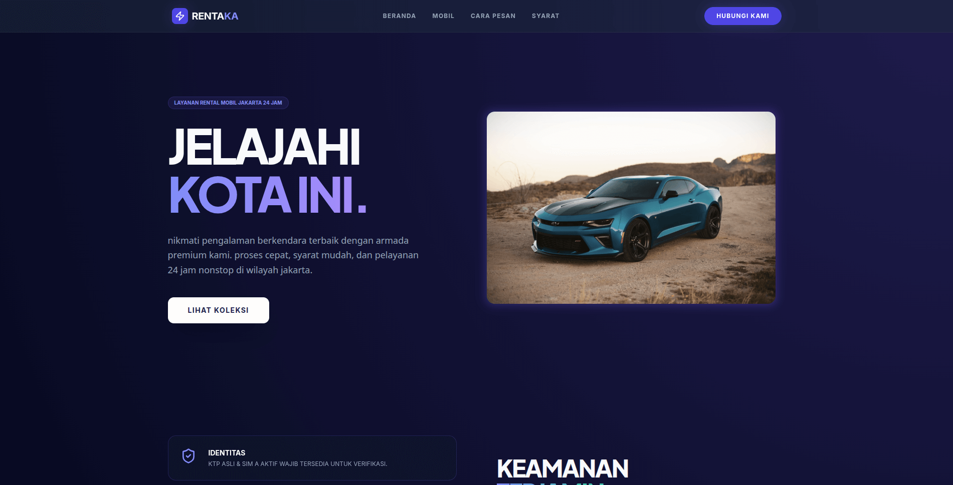 Preview Tema Midnight RentaKa